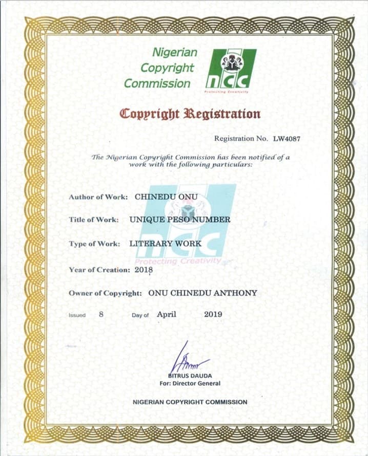 PESO certificate
